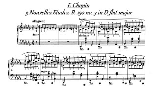 F Chopin  3 Nouvelles Etudes B 130 no 3 in D flat major [upl. by Sandye742]