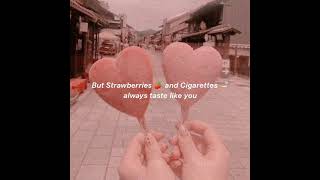 strawberries 🍓 and cigarettes🚬  troye sivan  aesthetic lyrics video status [upl. by Emmie]