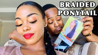 BRAIDED PONYTAIL TUTORIAL  GRWM  Regos Corner  RegoDise  South African YouTubers [upl. by Quigley]