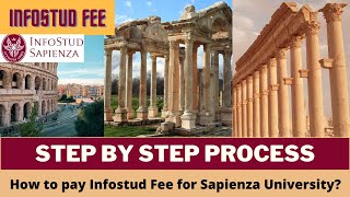 How to pay INFOSTUD fee for Sapienza University of Rome  Step by Step guide  UNIROMA [upl. by Marylin208]