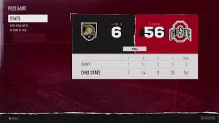 NCAA25 CFB Live Dynasty the Ohio State Buckeyes [upl. by Annoyk]