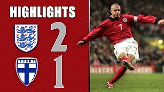 England 21 Finland  Beckham amp Owen Complete Fightback  Archive Highlights [upl. by Annyl]