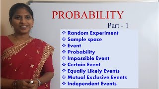 Probability  1  Basics  Sample Space  IMP for all competitive exams  eQuest by Surekha [upl. by Slyke]