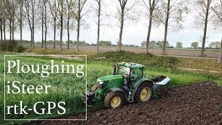 John deere 6170 Ploughing with iSteer 4k  the Netherlands  Rabe  Pflügen  Vervaet [upl. by Nednil]