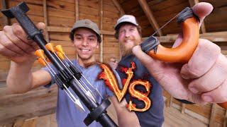 Slingshot Vs Blowgun  Slingshot Versus Ep 7 [upl. by Ardnohsed]