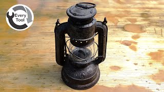 How To Restore  Old Rusted Kerosene Lamp Lantern  Complete Restoration [upl. by Navonod]