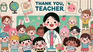 Thank you Teacher  Nursery Rhymes amp Kids Song [upl. by Dympha]