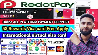 50 Discount Redotpay virtual visa card 5 Claim  online pay visa card support 2025 [upl. by Hanser]