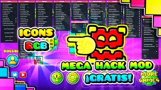 NUEVO MEGA MOD MENU GRATIS PC  RGB ICONS CREATOR MOD amp MÁS  Geometry Dash 211 [upl. by Khoury]