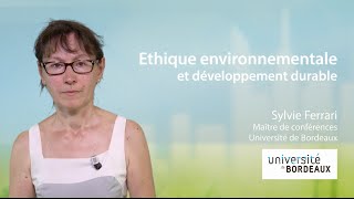 Ethique environnementale et développement durable [upl. by Ylremik]