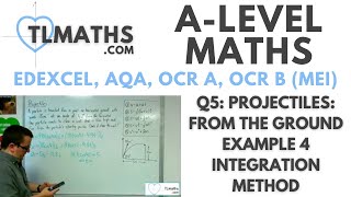 ALevel Maths Q509 Projectiles From the Ground Example 4 Integration Method [upl. by Elletnwahs]