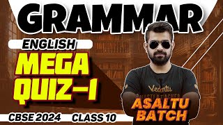 Grammar Mega Quiz 1  Class 10 English  CBSE 2024 🔥 Shimon Sir [upl. by Atilemrac226]