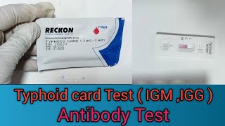 Typhoid Card Test  IGG IGM Antibody Test  Serology Test [upl. by Chon877]