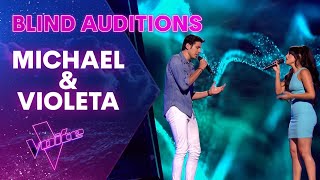 Michael amp Violeta Sing Billie Eilishs When the Partys Over  The Blind Auditions  The Voice AU [upl. by Cotterell]