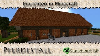 MINECRAFT  Pferdestall  Einrichten in Minecraft [upl. by Annaiuq481]