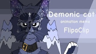 Demonic cat animation meme FlipaClip [upl. by Adian]