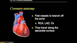 1215 Lead ECG Coronary Anatomy Part 1 [upl. by Alekram]