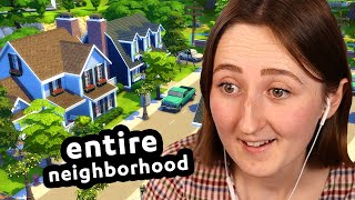 i built an ENTIRE NEIGHBORHOOD in the sims [upl. by Berners]