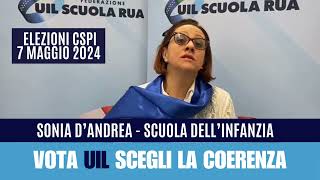 ELEZIONI CSPI diamo voce ai candidati  Sonia DAndrea Scuola dellInfanzia [upl. by Nbi]