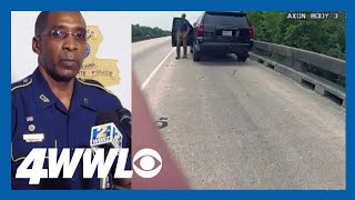 Raw Louisiana State Police chief gets warning after speeding stop [upl. by Eyllek703]