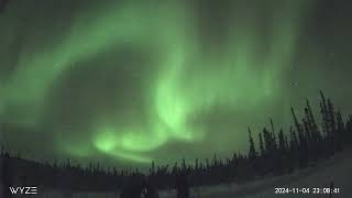 November 2 2024 Northern Lights Timelapse in Fairbanks Alaska [upl. by Adnerb178]