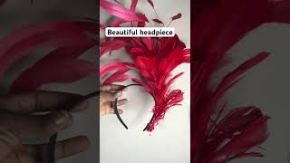 Feathers 🪶 headpiece wedding headpiece makeup shortsviral headband newyoutuber [upl. by Inafetse]