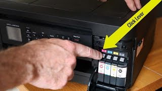 How to change a Brother inkjet printer cartridge [upl. by Nothgiel]