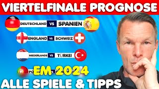 EM Viertelfinale Prognose 2024 amp EM Tipps  Alle Spiele [upl. by Ahsoet831]