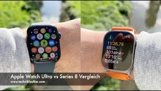 Apple Watch Ultra vs Series 8 Vergleich [upl. by Bucella989]