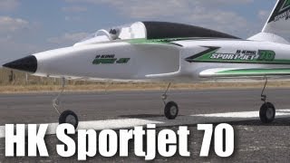 Review HobbyKing Sport Jet 70 RC plane [upl. by Anaicul966]