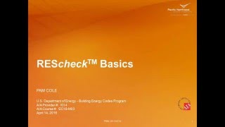 REScheck Basics  2016 [upl. by Namsaj]