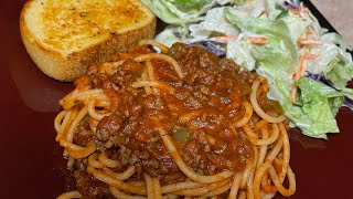 How To Make EASY Spaghetti With Meat Sauce [upl. by Ahsillek]