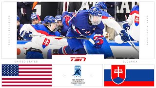 USA vs Slovakia FULL HIGHLIGHTS  2024 U18 World Championship [upl. by Lesya]