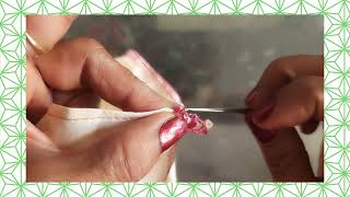 A beautiful activity for handkerchiefwith the help of silk thread and crochetRee na singhvideos [upl. by Kered]