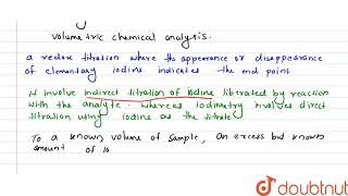 Which relation involve iodometric titration  12  STOICHIOMETRY  CHEMISTRY  AAKASH SERIES [upl. by Dona]