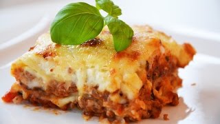 Best Lasagna Bolognese with bechamel [upl. by Ellertal]