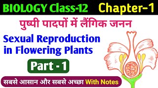 Structure of Flower  class 12 biology sexual reproduction in flowering plants  pushp ki sanrachna [upl. by Aicarg]