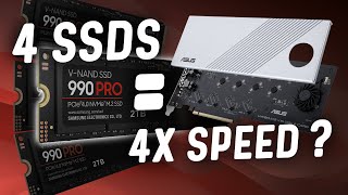 Ultimate SSD Speed Combining FOUR SSDs into a Supersonic Storage Drive [upl. by Nogas]