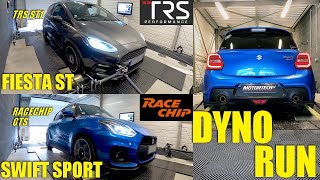 Dyno Runs Swift Sport ZC33S RaceChip  Fiesta ST 15 TRS [upl. by Annoel]