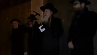 Budapest Jews protest Chabad who steal synagogues and communities Speech of The Rabbi 23 Jan 2024 [upl. by Anagnos177]