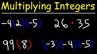 Multiplying Positive and Negative Numbers  Integer Multiplication [upl. by Imojean517]