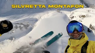 POV Skiing MONTAFON  Cliff Drops and Faceshots [upl. by Anialem956]