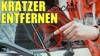 🔴 KRATZER EINFACH AUS AUTO GLAS SCHEIBE ENTFERNEN [upl. by Pironi]