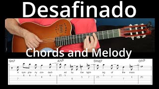 Desafinado  Chords amp Melody  Guitar Tab [upl. by Waldo]