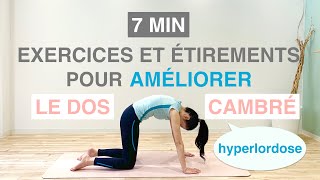 EXERCICES amp ÉTIREMENTS POUR LE DOS CAMBRÉHyperlordoseEXERCISES amp STRETCHES FOR HYPERLORDOSIS [upl. by Ahsyia]