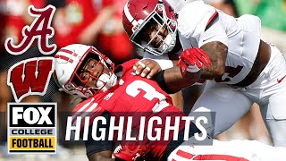 No 4 Alabama Crimson Tide vs Wisconsin Badgers Highlights  FOX College Football [upl. by Harwill]