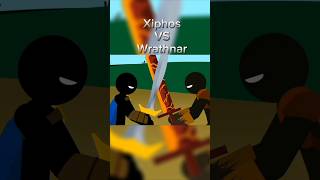 Xiphos VS Wrathnar stickwar3 shorts animation [upl. by Martita]