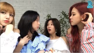 ENG SUB BLACKPINK VLIVE ROSÉ LISA JENNIE AND JISOO [upl. by Nnayt]