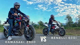 🥵Drag race 😈Benelli 600i vs Kawasaki z900 race benelli600 kawasakiz900 race superbike cows [upl. by Nnylannej499]