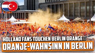 Nächster OranjeWahnsinn NiederlandeFans nehmen Berlin ein holland nach links nach rechts [upl. by Aela]